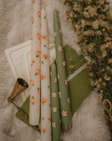 Hand painted floral candle