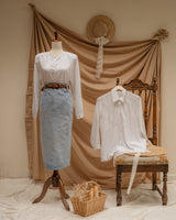 Elegant white vintage blouse