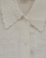 Vintage white sheer blouse