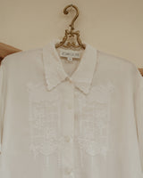 Vintage white sheer blouse